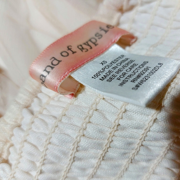 Band of Gypsies Cream Gauzy Mini Dress - Picture 6 of 6